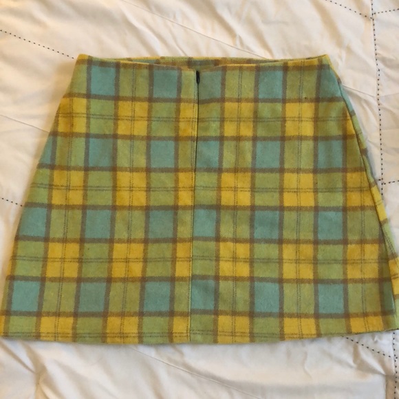 Size 6 Green, Yellow, And Blue Plaid Skirt! - Picture 2 of 3